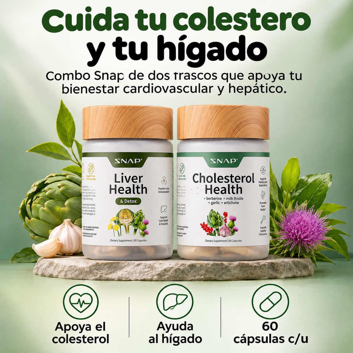 Snap Cholesterol Liver Health: apoyo para tu colesterol y tu hígado