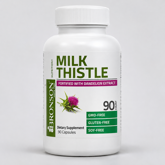 Bronson Milk Thistle: cardo mariano y diente de león para tu hígado