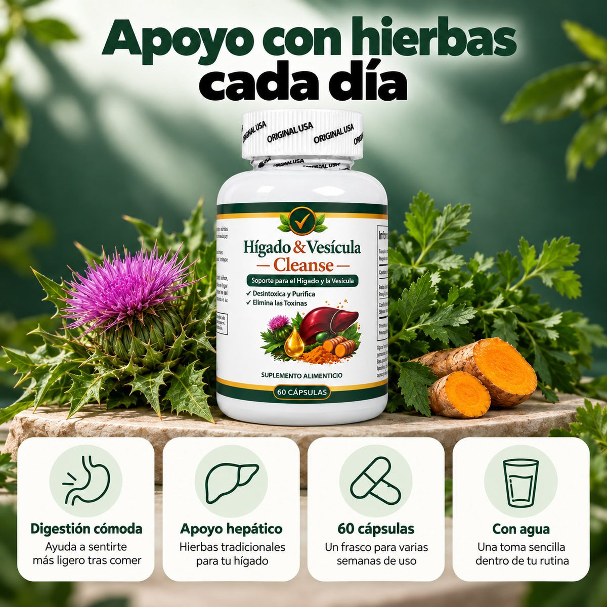 Apoyo con hierbas cada día