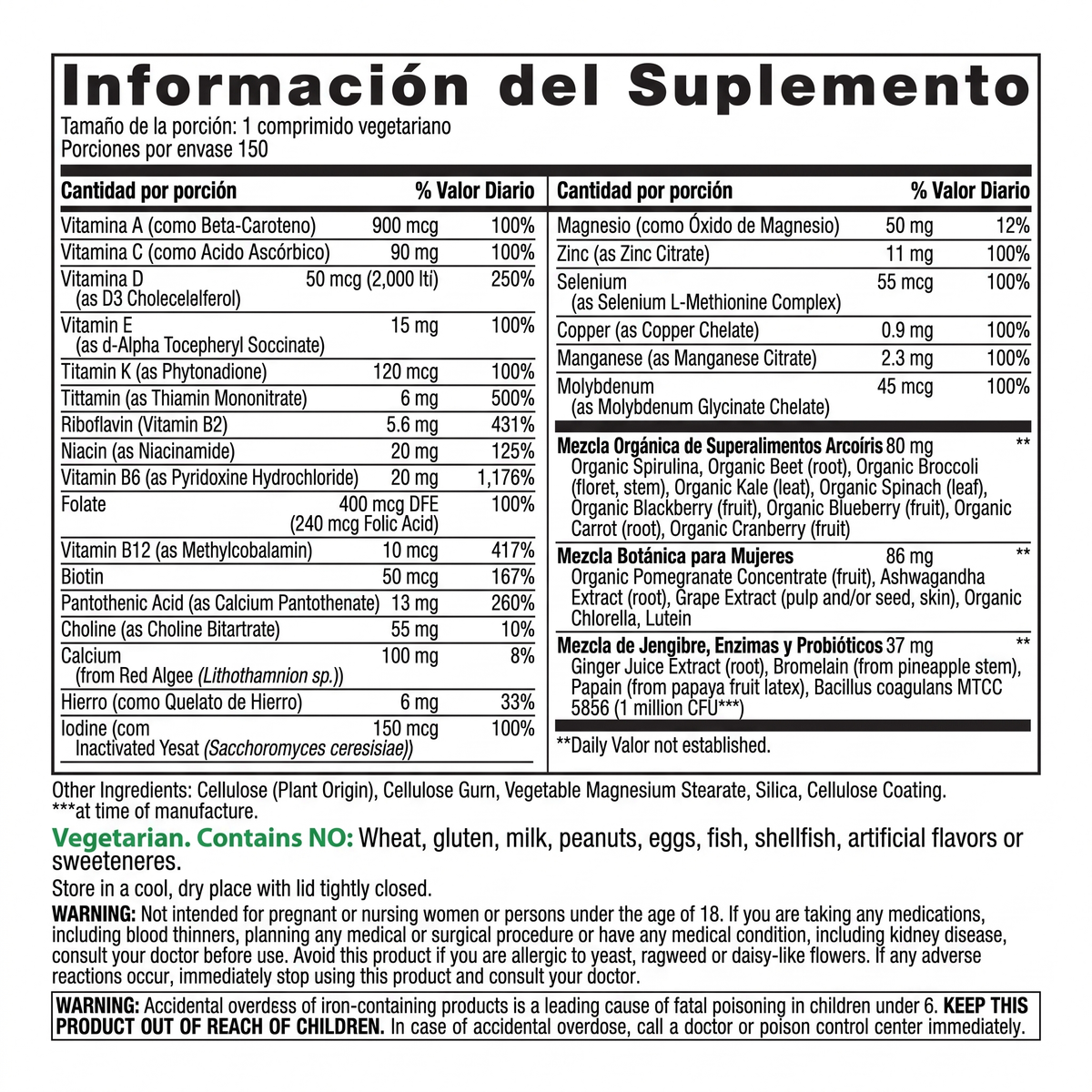 RAINBOW LIGHT WOMENS ONE + MULTIVITAMIN