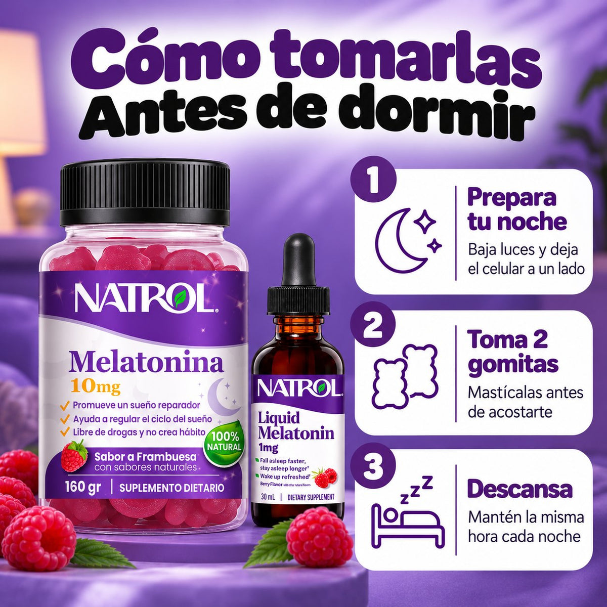 Cómo tomarlas antes de dormir