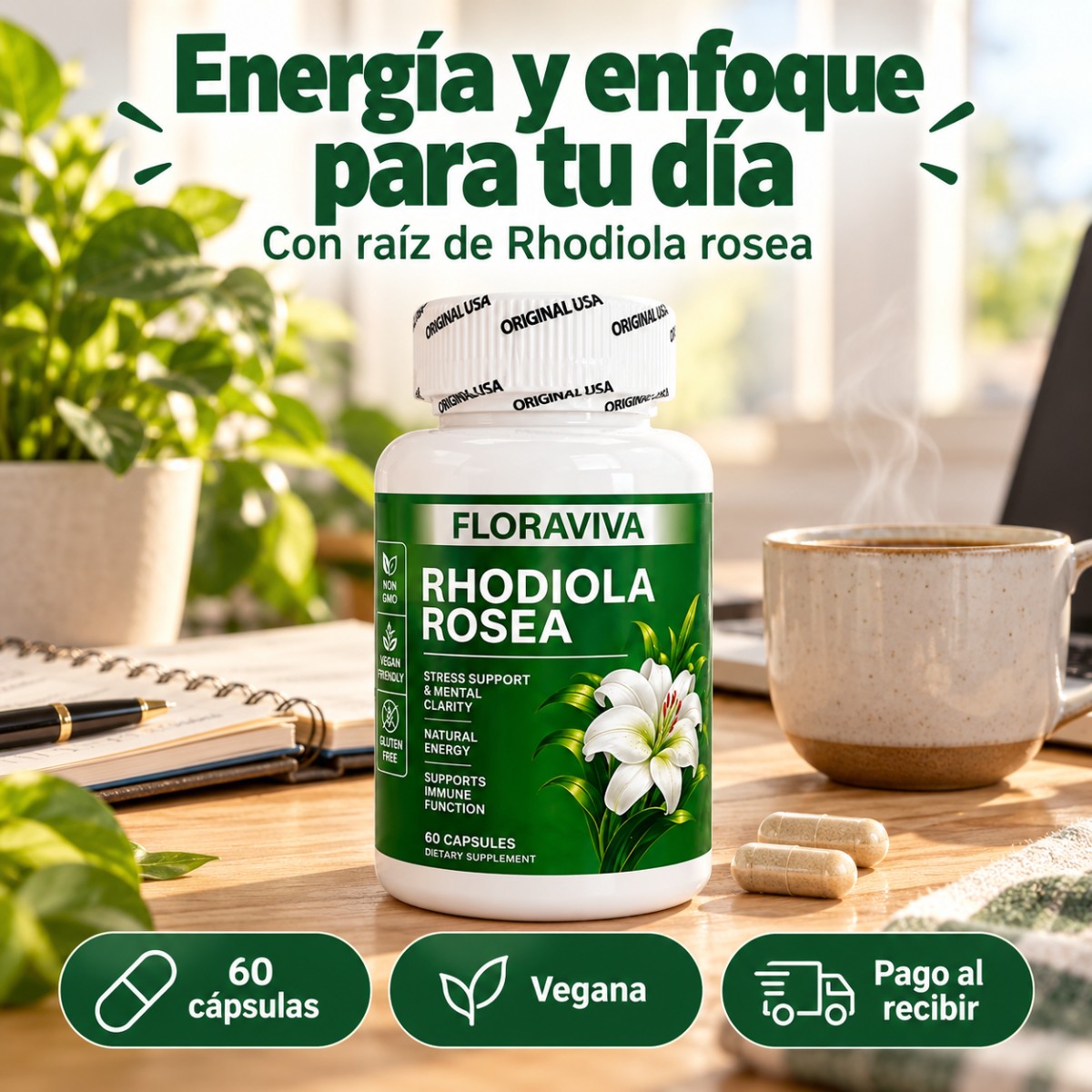 Rhodiola Rosea Floraviva: energía natural y calma para tu día